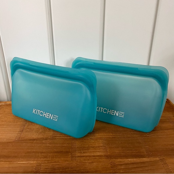 Kitchen HQ 4-Pack Reusable Silicone Storage Bags Non-Toxic BPA Free - Picture 4 of 5